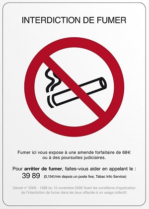 Interdiction de FUMER - Plastifié 
